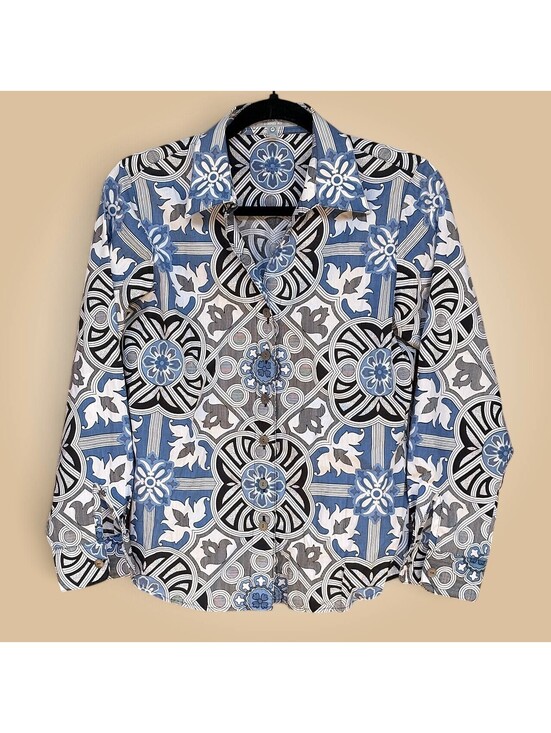 Foxcroft Tops - Foxcroft Wrinkle-Free Button-Up | Geo, 2P
